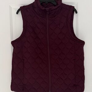 Kirkland quilted blackberry colored vest in size large